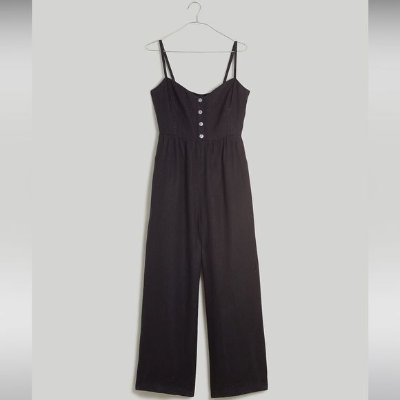 Madewell Black Wide-Leg Jumpsuit with Spaghetti Straps - Picture 5 of 6